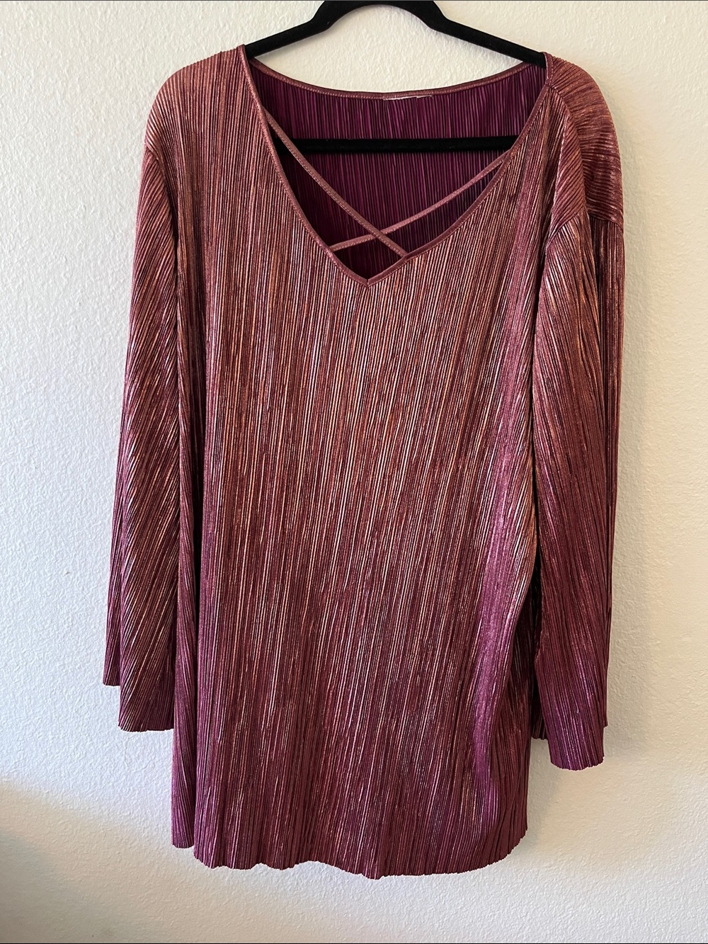Vintage Metallic Burgundy and Gold Mini Dress